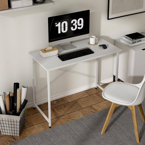 Rootz Computer Desk - Office Desk - Study Table - Spacious Tabletop - 100cm x 75cm x 50cm - E1 Wood Material - Stable Structure