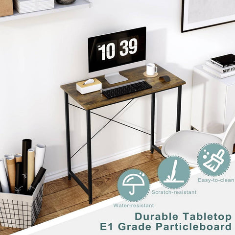 Rootz Dirty Computer Desk - Workstation - Office Desk - Robust E1 Wood - 80cm x 75cm x 40cm