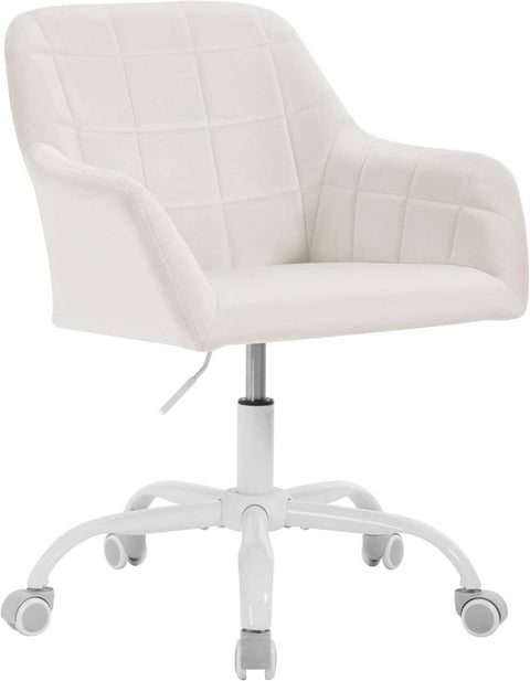 Rootz Velvet Office Chair - Desk Chair - Swivel Chair - Height Adjustable - Ergonomic Design - 58cm x 85cm x 60.5cm