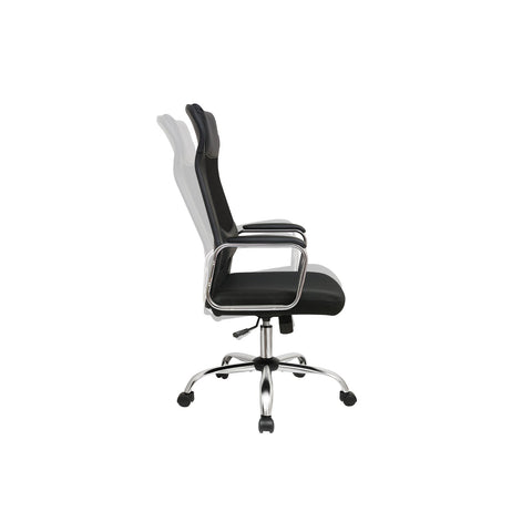 Rootz Mesh Office Chair - Desk Chair - Swivel Chair - Ergonomic Backrest - PU Leather Armrests - 60cm x 53cm x 113-123cm