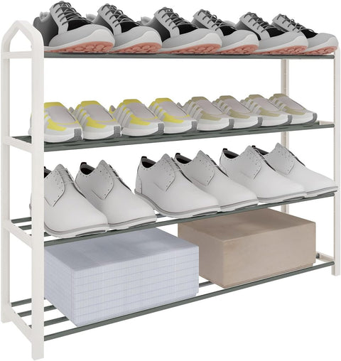 Rootz Shoe Rack - Shoe Organizer - Shoe Storage - Steel-Plastic Composite Pipe - 79cm x 19.5cm x 62cm