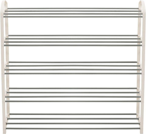 Rootz Shoe Rack - Storage Organizer - Multi-tier Shoe Shelf - High Quality - 19.5cm x 79cm x 79cm - Steel-Plastic Composite - Space Saving