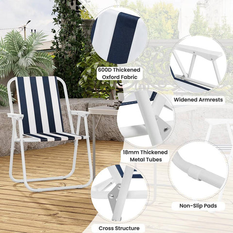 Rootz Ultralight Camping Chair - Portable & Foldable - Quick Setup, Lightweight, Durable - 600D Oxford Fabric - 58cm x 53cm x 76cm (Unfolded)