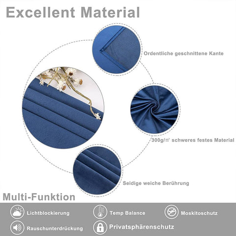 Rootz Luxury Velvet Blackout Curtains - Privacy Drapes - Insulating Panels - High-Quality Material - Light Blocking - Thermal Insulation - Easy Installation - 140cm x 225cm/245cm/270cm