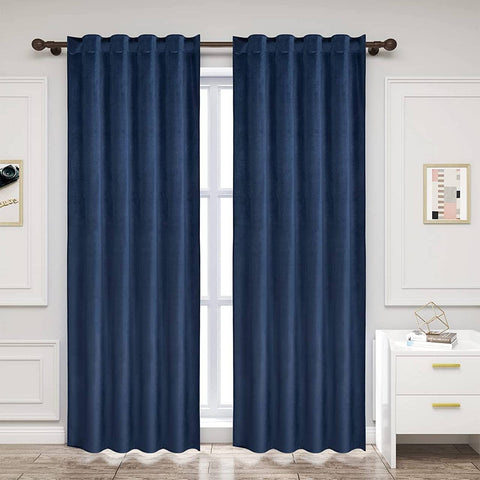 Rootz Luxury Velvet Blackout Curtains - Privacy Drapes - Insulating Panels - High-Quality Material - Light Blocking - Thermal Insulation - Easy Installation - 140cm x 225cm/245cm/270cm