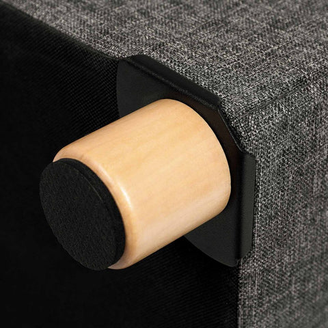 Rootz Stool - Wooden Feet - Storage Space - Cube Seat - Real All-rounder - Assembly In 5 Minutes - Cozy Seating Comfort - MDF Board - Dark Gray - 38 x 40 x 38 cm