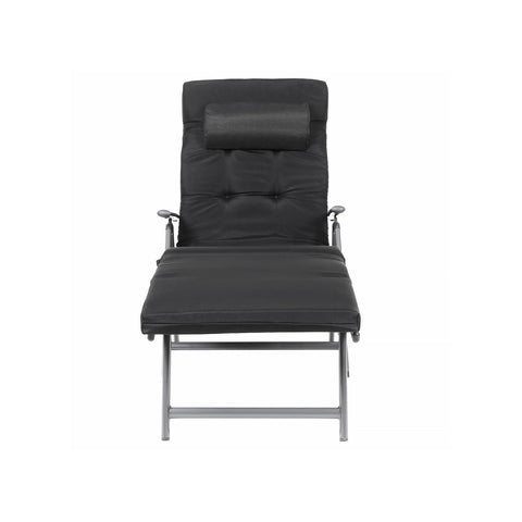 Rootz Folding Sun Lounger - Beach Chair - Outdoor Lounger - Synthetic Fiber Fabric - Adjustable Backrest - Breathable Material - 183cm x 60cm x 39cm