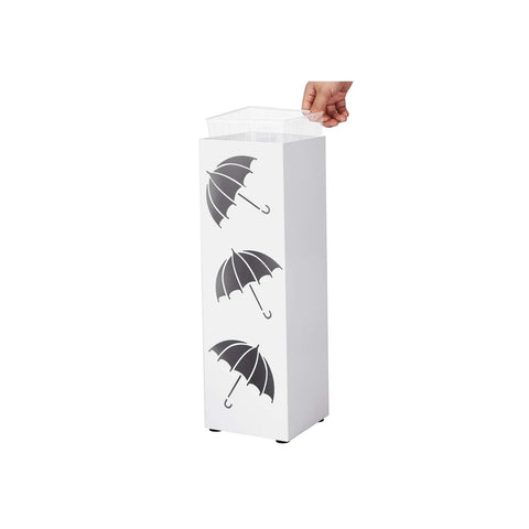 Rootz Iron Umbrella Stand - Entryway Organizer - Decorative Storage - Sheet Iron - 15.5cm x 15.5cm x 49cm