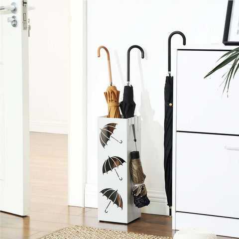 Rootz Iron Umbrella Stand - Entryway Organizer - Decorative Storage - Sheet Iron - 15.5cm x 15.5cm x 49cm
