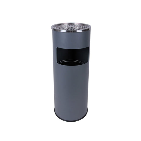 Rootz Standing Ashtray - Outdoor Ashtray - Steel Construction - Powder-Coated - Galvanized Inner Bucket - 30L Capacity - 12.3L Inner Bucket Capacity - 24.5cm x 60.5cm x 32.3cm