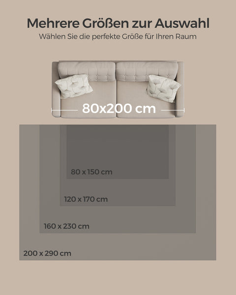 Rootz Dove Gray Living Room Carpet - Non-Slip Rug - Home Decor - Polyester Felt TPR - 43cm x 33cm x 15cm