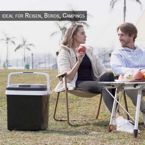 Rootz Portable 24L Electric Cooler Warmer - 12V Fridge Heater - AC/DC Adapter - Eco-Friendly - 41cm x 32cm x 42cm