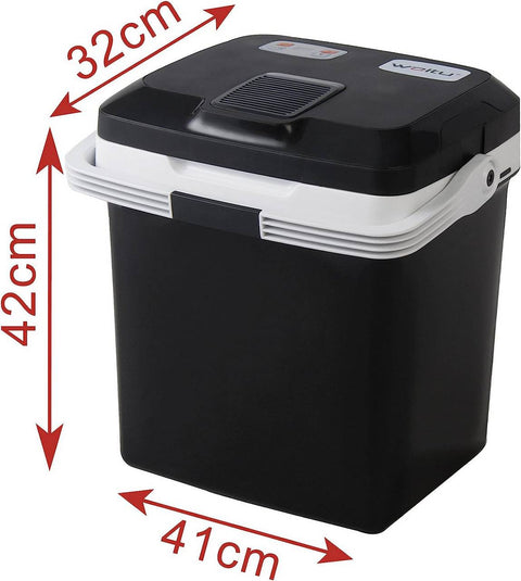 Rootz Portable 24L Electric Cooler Warmer - 12V Fridge Heater - AC/DC Adapter - Eco-Friendly - 41cm x 32cm x 42cm