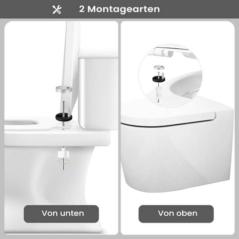 Rootz O-Shaped Thermoset Toilet Seat - Soft Close - Quick Release - Stainless Steel Hinges - 37cm x 47.5cm - Anthracite Wood Pattern