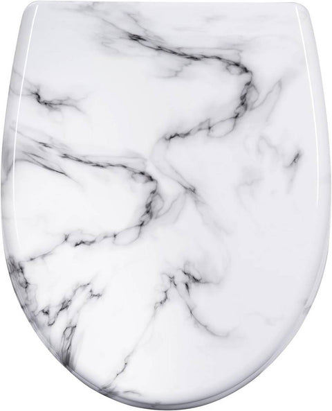Rootz Thermoset O-Shaped Toilet Seat - Soft Close Lid - Quick Release - Stainless Steel Hinges - Antibacterial - 37cm x 47.5cm