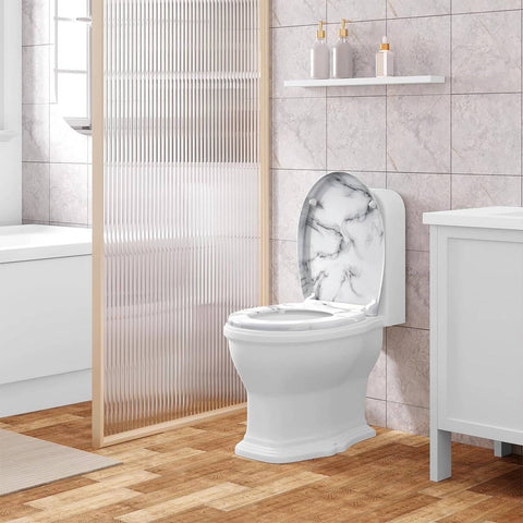 Rootz Thermoset O-Shaped Toilet Seat - Soft Close Lid - Quick Release - Stainless Steel Hinges - Antibacterial - 37cm x 47.5cm