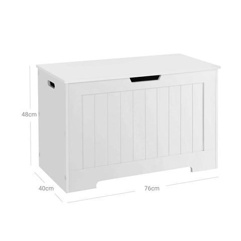 Rootz Storage Chest - Bench Box - MDF Organizer - 180kg Capacity - 76cm x 48cm x 40cm - White