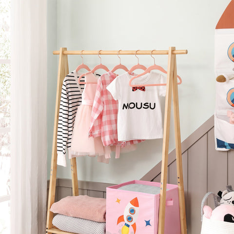 Rootz 50 Pack Children's Clothes Hangers - Kids Hangers - Velvet Hangers - Space Saving - Anti-Slip Surface - 30cm x 0.5cm x 20.5cm