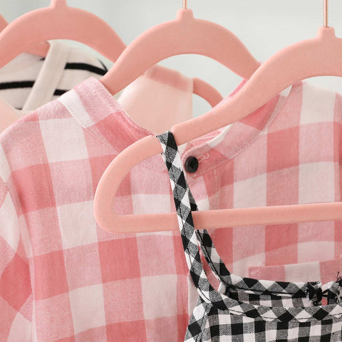 Rootz 50 Pack Children's Clothes Hangers - Kids Hangers - Velvet Hangers - Space Saving - Anti-Slip Surface - 30cm x 0.5cm x 20.5cm