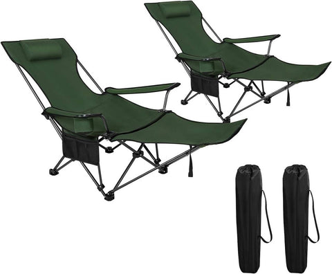 Rootz Ultimate Outdoor Folding Chair - Fishing Chair - Portable Lounge Chair - Versatile, Durable, Lightweight - 600D Oxford Fabric - 115cm x 88.5cm x 84cm (sitting), 160cm x 44cm x 84cm (lying down)