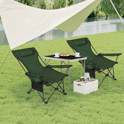 Rootz Ultimate Outdoor Folding Chair - Fishing Chair - Portable Lounge Chair - Versatile, Durable, Lightweight - 600D Oxford Fabric - 115cm x 88.5cm x 84cm (sitting), 160cm x 44cm x 84cm (lying down)