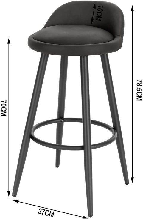 Rootz Adjustable Bar Stool - Counter Stool - Kitchen Chair - Durable Construction - Comfortable Seating - Versatile Design - 37.5cm x 34cm