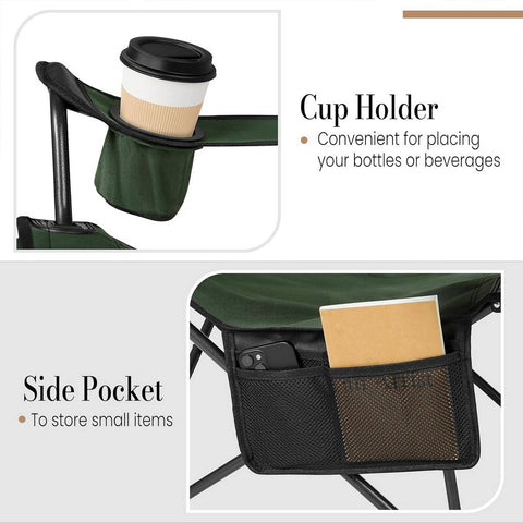 Rootz Ultimate Outdoor Folding Chair - Fishing Chair - Portable Lounge Chair - Versatile, Durable, Lightweight - 600D Oxford Fabric - 115cm x 88.5cm x 84cm (sitting), 160cm x 44cm x 84cm (lying down)