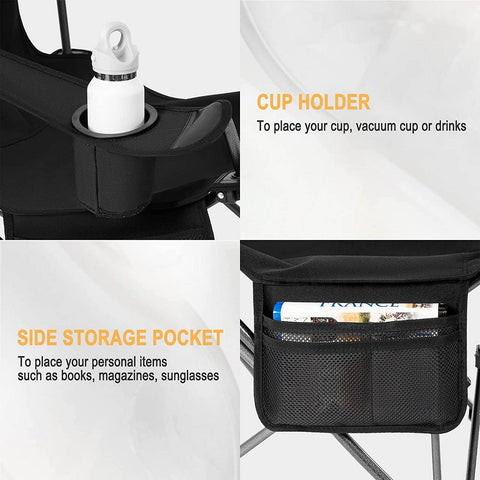 Rootz Ultimate Outdoor Folding Chair - Adjustable Deck Chair - Portable Fishing Chair - Versatile, Durable, Lightweight - 600D Oxford Fabric - 115cm x 88.5cm x 84cm (Sitting), 160cm x 44cm x 84cm (Lying Down)