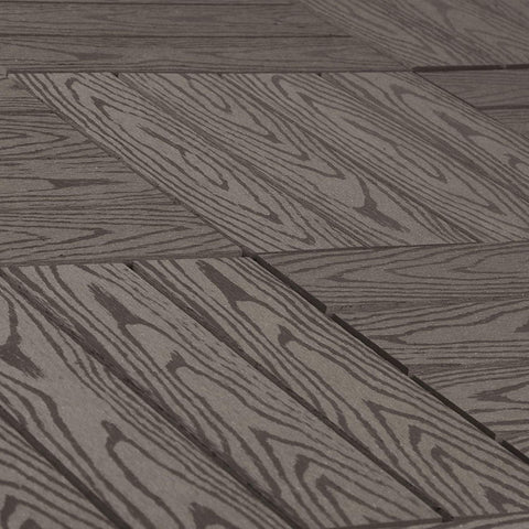 Rootz WPC Terrace Tiles - Wood Plastic Composite - Click System - Durable Material - Easy Installation - Versatile Design - 30x30x1.8cm