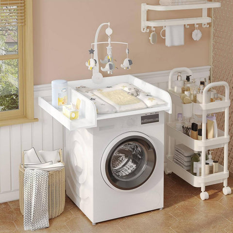Rootz Baby Changing Attachment - White - Washing Machine Topper - Baby Diaper Changer - 80cm x 70cm x 16.5cm