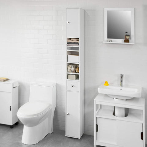 Rootz Bathroom Tall Cabinet - Cupboard - Bathroom Cabinet -Storage Cabinet