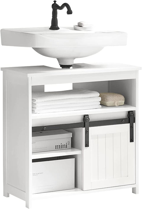 Rootz Under Sink Cabinet - Bathroom Vanity - Bathroom Storage Cabinet with Sliding Door