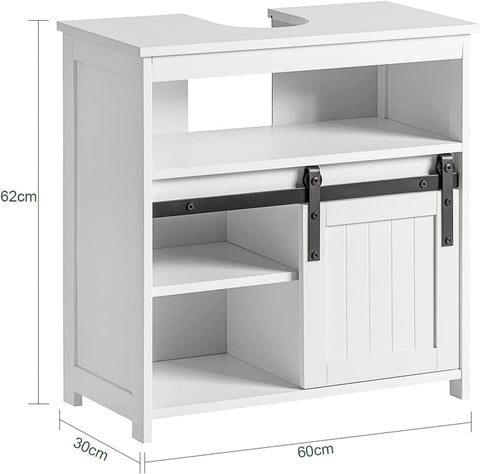 Rootz Under Sink Cabinet - Bathroom Vanity - Bathroom Storage Cabinet with Sliding Door