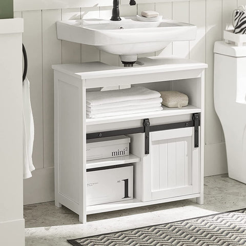 Rootz Under Sink Cabinet - Bathroom Vanity - Bathroom Storage Cabinet with Sliding Door