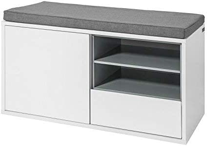 Rootz Hallway Shoe Cabinet - Shoe Rack- Shoe Storage Bench with Removable Seat Cushion