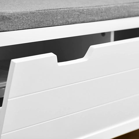 Rootz Shoe Bench Shoe Rack Shoe Cabinet with Seat Cushion-Hallway Living Room Bedroom Bench with Storage Chest