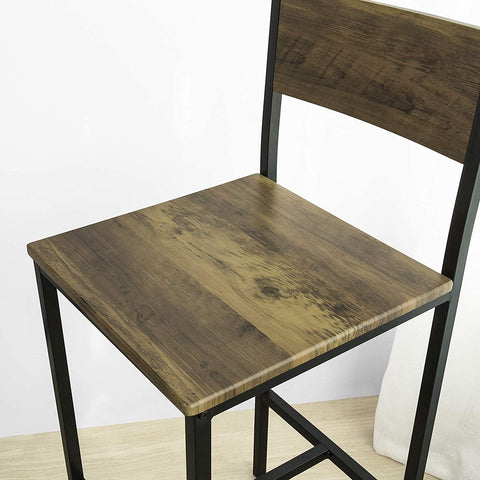 Rootz Bar Set - 1 Bar Table and 2 Stools - 3 Pieces Home Kitchen Breakfast Bar Set - Furniture Dining Set