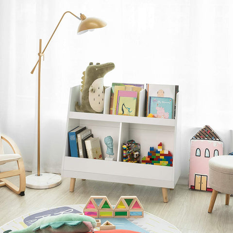Rootz Children Kids Bookcase Book Shelf Storage Display Rack Organizer Holder