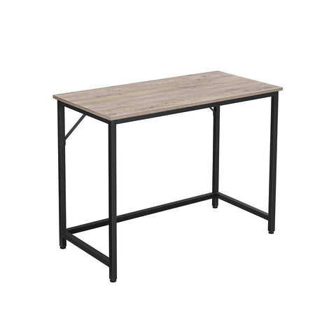 Rootz Desk - Desk With Metal Frame - Office Desk - Computer Desk - Writing Desk - Home Office Furniture - Workstation - Study Desk - Executive Desk - Adjustable Desk - Gaming Desk - Greige-Black - 100 x 50 x 75 cm (L x W x H)