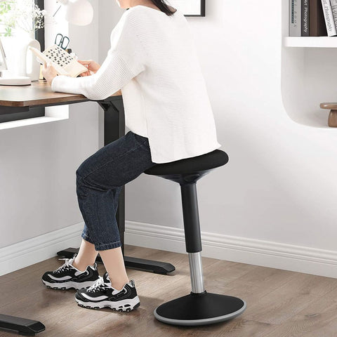 Rootz Stool - Work Stool - Bar Stool - Counter Stool - Kitchen Stool - Swivel Stool - Industrial Stool - Upholstered Stool - Outdoor Stool - Footstool - Black - 60-85 cm