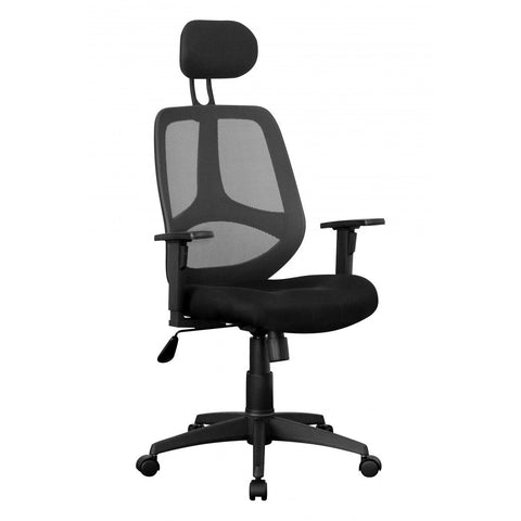 Rootz Office chair - Swivel chair - Executive chair - Adjustable - Headrest - Ergonomic - Black