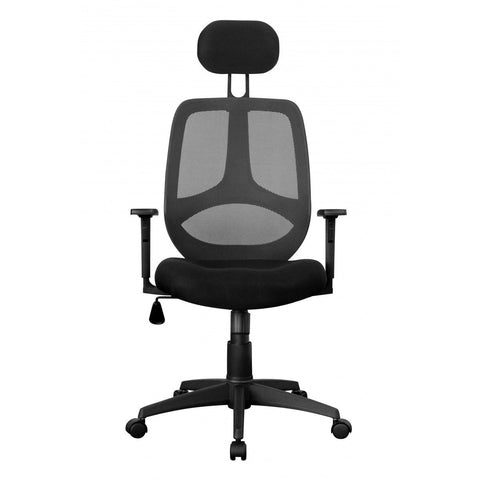 Rootz Office chair - Swivel chair - Executive chair - Adjustable - Headrest - Ergonomic - Black