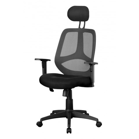 Rootz Office chair - Swivel chair - Executive chair - Adjustable - Headrest - Ergonomic - Black