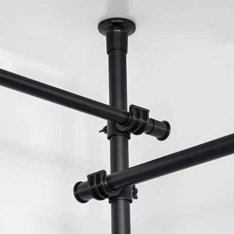 Rootz Telescopic Wardrobe Organizer - Hanging Rail - Clothes Rack Storage Shelving