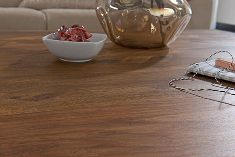 Rootz Coffee Table - Dark Brown Design Living Room Table - Country Style Table - Sheesham Solid Wood - 90cm