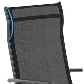 Rootz Garden Chairs - Set Of 2 - Folding Chairs - Outdoor Chairs - Aluminum Frame - Backrest - Adjustable - Black/Grey