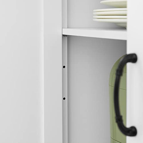 Rootz Kitchen Storage Trolley Cart with Rubber Wood Worktop - Kitchen Cabinet Cupboard Sideboard on Wheels