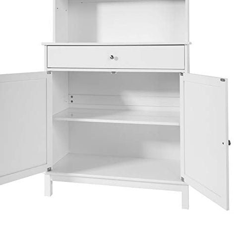 Rootz Home Kitchen Sideboard Storage Cabinet Cupboard White