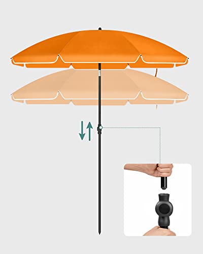 Rootz Parasol - Garden Umbrella - Foldable Garden Umbrella - Outdoor Parasol - Garden Parasol - Sunshade Parasol - Umbrella Parasol - Orange
