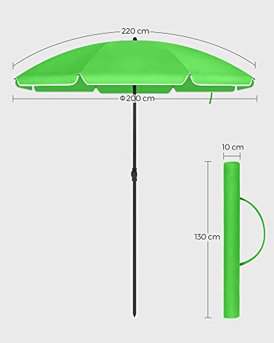 Rootz Parasol - Garden Umbrella - Foldable Garden Umbrella - Outdoor Parasol - Garden Parasol - Sunshade Parasol - Umbrella Parasol - Green
